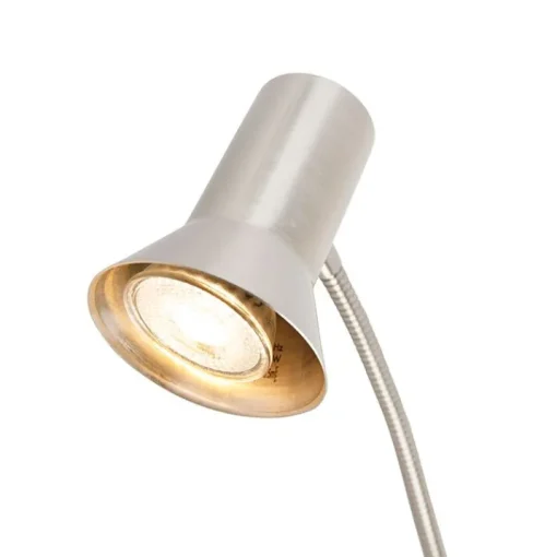 QAZQA Wandlamp staal met flexarm - Karin flex