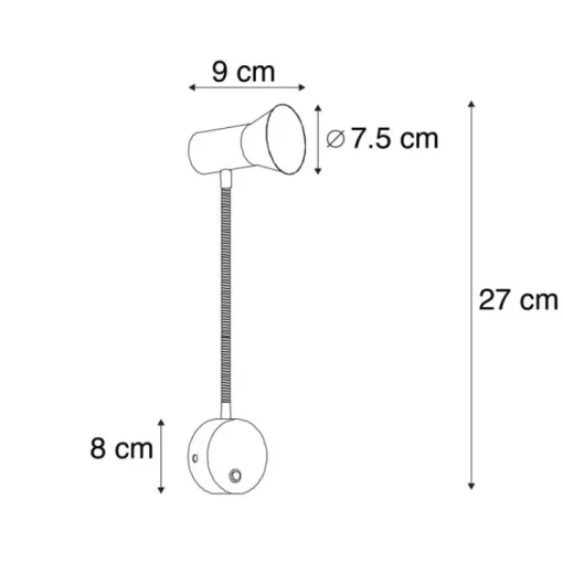 QAZQA Wandlamp staal met flexarm - Karin flex