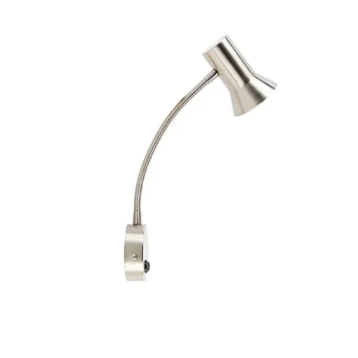 QAZQA Wandlamp staal met flexarm - Karin flex