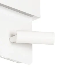 QAZQA Wandlamp wit incl. LED met USB en leeslamp met schakelaar - Robin