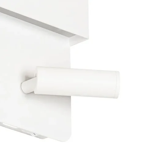 QAZQA Wandlamp wit incl. LED met USB en leeslamp met schakelaar - Robin