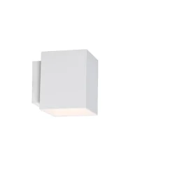 QAZQA Wandlamp wit vierkant - Sola