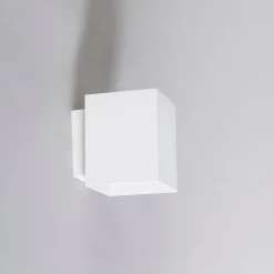 QAZQA Wandlamp wit vierkant - Sola