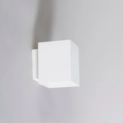 QAZQA Wandlamp wit vierkant - Sola