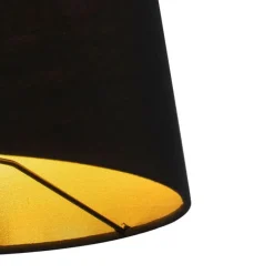 QAZQA Wandlamp zwart met zwarte kap en verstelbare arm - Ladas Deluxe