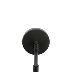 QAZQA Wandlamp zwart met zwarte kap en verstelbare arm - Ladas Deluxe