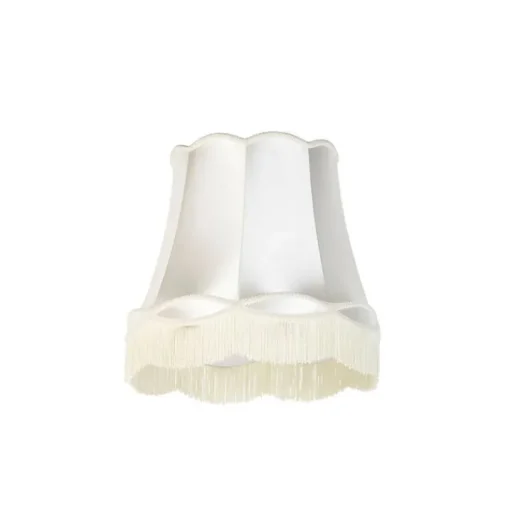 QAZQA Zijden lampenkap creme 45/30/44 - Granny