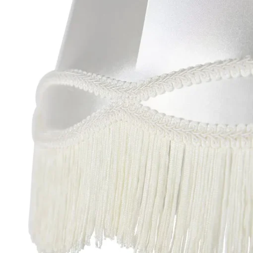 QAZQA Zijden lampenkap creme 45/30/44 - Granny
