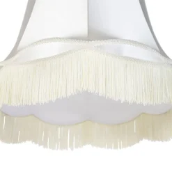 QAZQA Zijden lampenkap creme 45/30/44 - Granny
