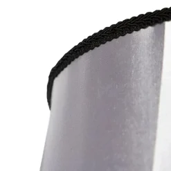 QAZQA Zijden lampenkap zwart met grijs 45 cm - Granny