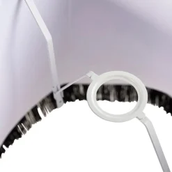 QAZQA Zijden lampenkap zwart met grijs 45 cm - Granny